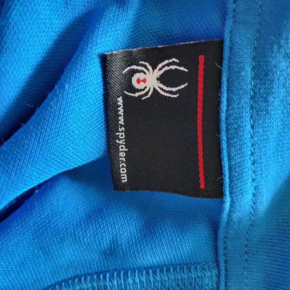 Spyder Womens Blue Quarter-Zip Long Sleeve Pullover Size L Lightweight Base Laye - Picture 4 of 8